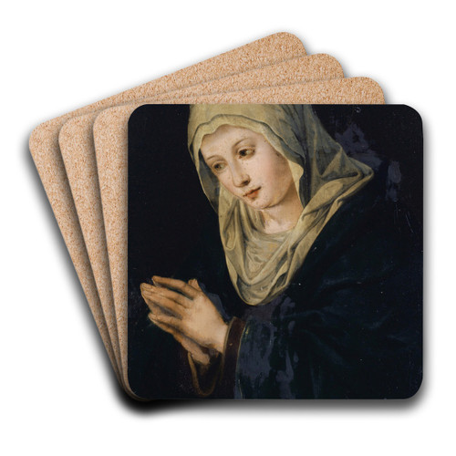 The Virgin in Adoration by Tiberius Dominikus Wocher Art Drink Coaster set