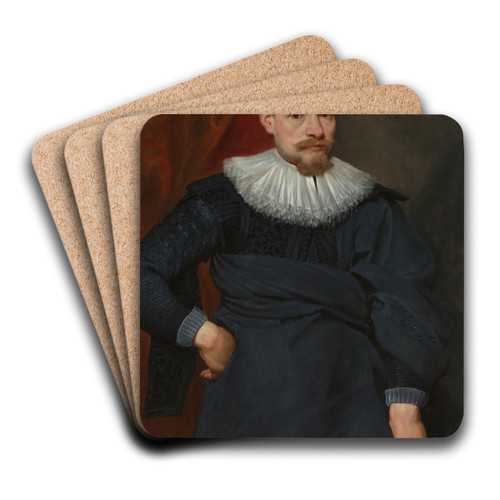 Portrait of a Man by Anthony van Dyck Art Drink Coaster set