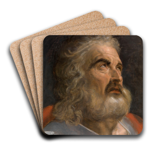 Man with a Beard by Frans Floris Art Drink Coaster set Man with a Beard by Frans Floris Art Drink Coaster set