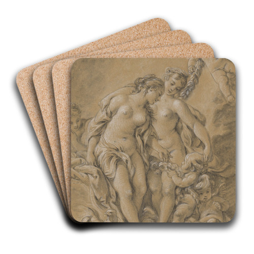 Nymphs and Cupids by Franois Boucher Art Drink Coaster set