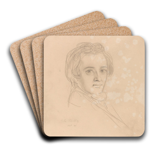Portrait of a Young Man by Edward Matthew Ward Art Drink Coaster set Portrait of a Young Man by Edward Matthew Ward Art Drink Coaster set