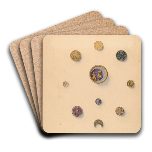 Buttons by John H. Tercuzzi Art Drink Coaster set Buttons by John H. Tercuzzi Art Drink Coaster set