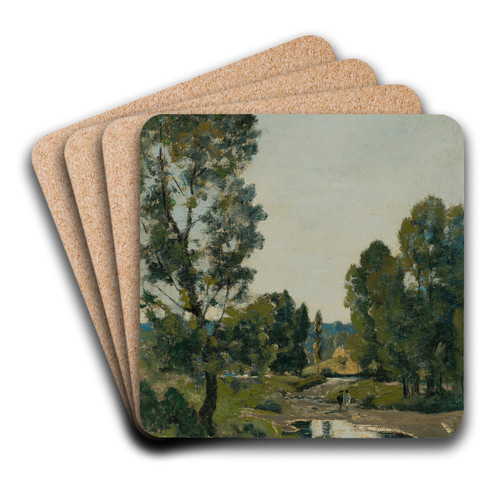 La flaque au bois by Henri-Joseph Harpignies Art Drink Coaster set