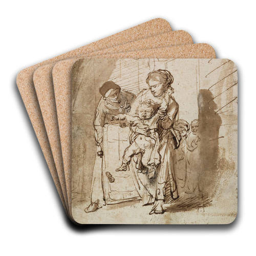 The Unruly child by Rembrandt van Rijn Art Drink Coaster set
