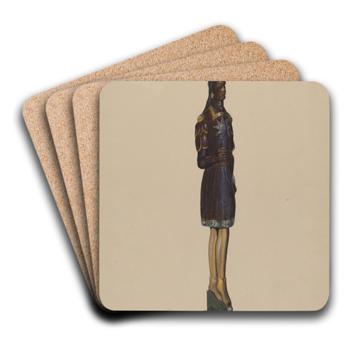 Cigar Store Indian by Richard F. Smith Art Drink Coaster set