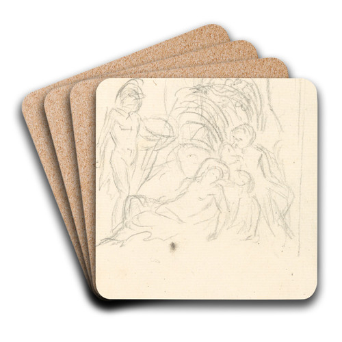 Sketch by Benjamin West Art Drink Coaster set