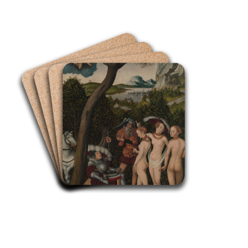 The Judgment of Paris by Lucas Cranach the Elder Drink Coasters - set of 4