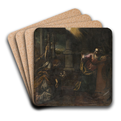 The Annunciation by Scarsellino Art Drink Coaster set