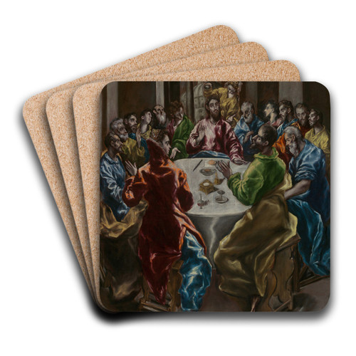 The Feast in the House of Simon by El Greco (Domenikos Theotokopoulos) Art Drink Coaster set