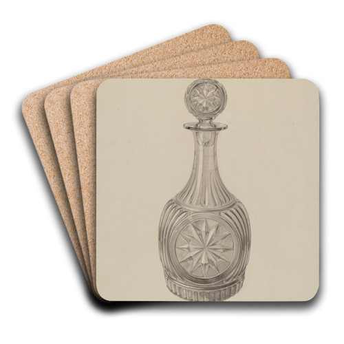 Decanter by Charles Caseau Art Drink Coaster set