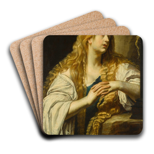 Mary Magdalene by Flemish School Art Drink Coaster set