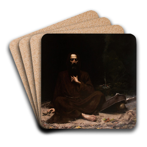 Temptation of St Anthony by Lucjan Wdrychowski Art Drink Coaster set