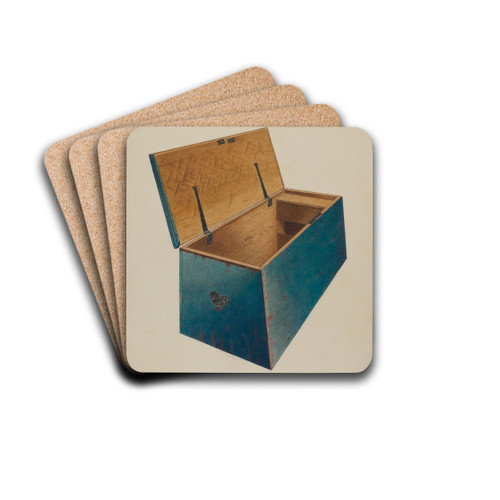 Utility Chest by Albert Ryder Drink Coasters - set of 4 Utility Chest by Albert Ryder Drink Coasters - set of 4
