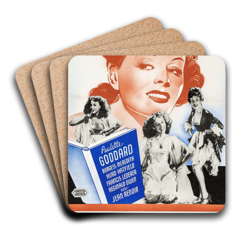Diary of a Chambermaid by Eric Rohman Art Drink Coaster set