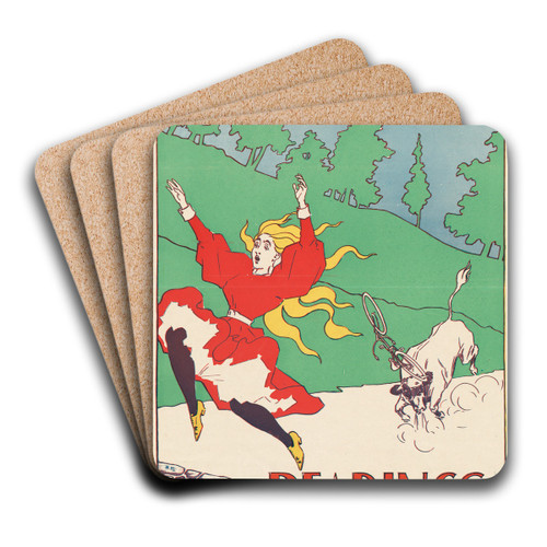 Out today, Bearings by Charles Arthur Cox Art Drink Coaster set Out today, Bearings by Charles Arthur Cox Art Drink Coaster set