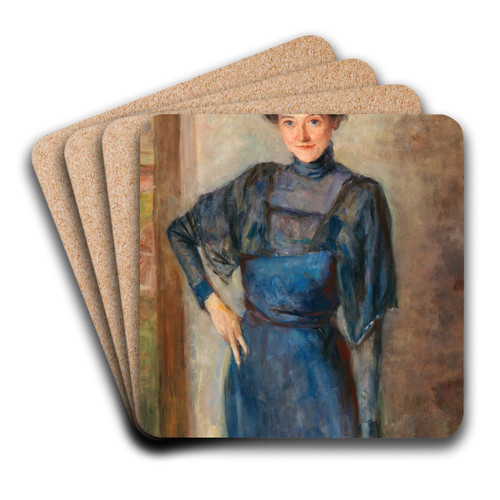 Portrait of Mrs Caughey by John Butler Yeats Art Drink Coaster set