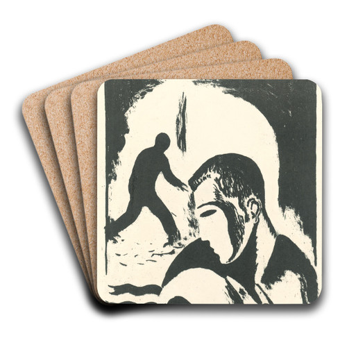 Milenci by Mikul Galanda Art Drink Coaster set