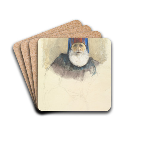 Study for Mehmet Ali Pasha by John Frederick Lewis Drink Coasters - set of 4