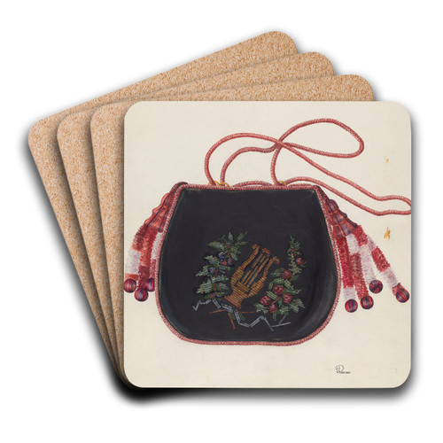 Handbag by Josephine C. Romano Art Drink Coaster set