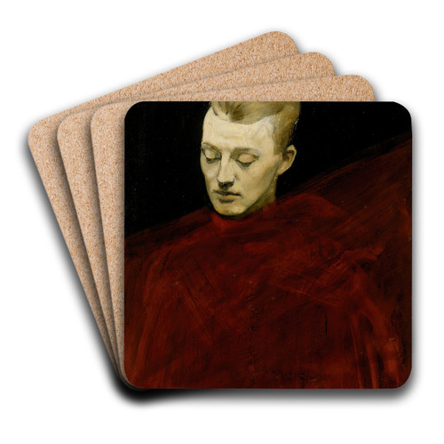 Head (Bruno Aspelin) by Magnus Enckell Art Drink Coaster set