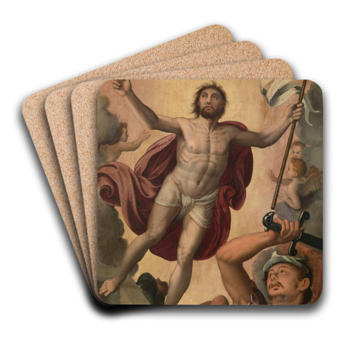Resurrection of Christ by Lambert Van Noort Art Drink Coaster set