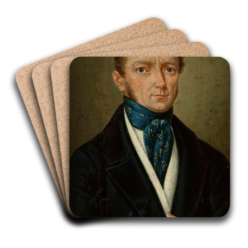 Self-portrait by Jzafat Ignacy ukaszewicz Art Drink Coaster set