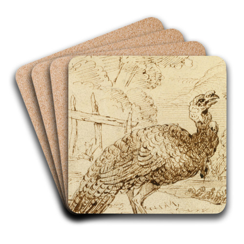 Turkey by Benjamin West Art Drink Coaster set