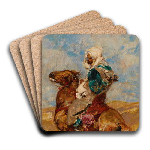 North African On Horseback by Henri milien Rousseau Art Drink Coaster set North African On Horseback by Henri milien Rousseau Art Drink Coaster set
