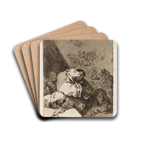Correccion. (Correction.) by Francisco de Goya Drink Coasters - set of 4