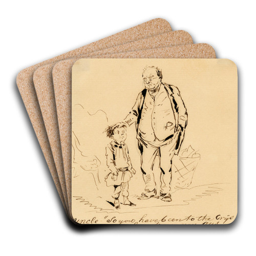 Karikatuur van het Crystal Palace by Pieter van Loon Art Drink Coaster set