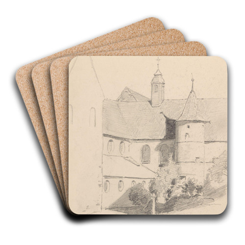 Borggrd, Reichenau by Hans Gude Art Drink Coaster set