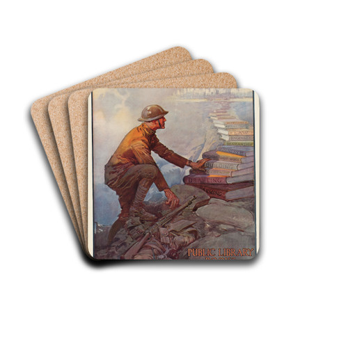 Knowledge wins by Dan Smith Drink Coasters - set of 4