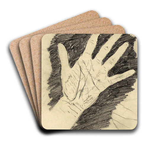 Hand met gespreide vingers by Willem Witsen Art Drink Coaster set