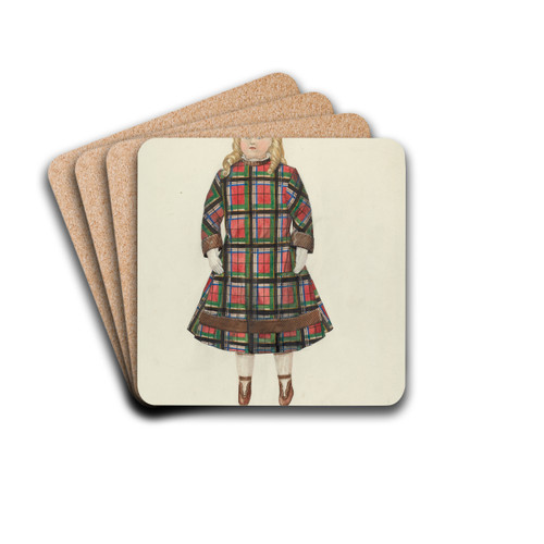 Doll - Florence by Edith Towner Drink Coasters - set of 4