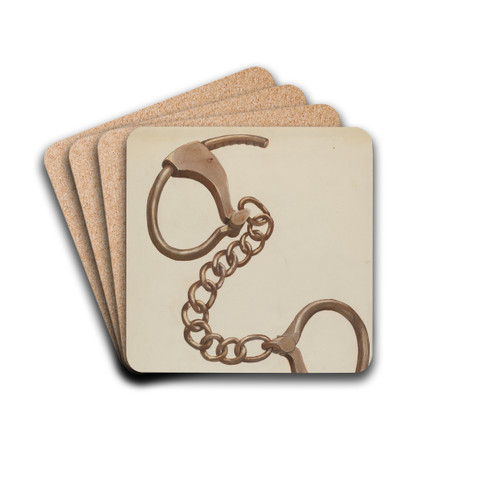 Shackles or Leg Irons by Gladys C. Parker Drink Coasters - set of 4
