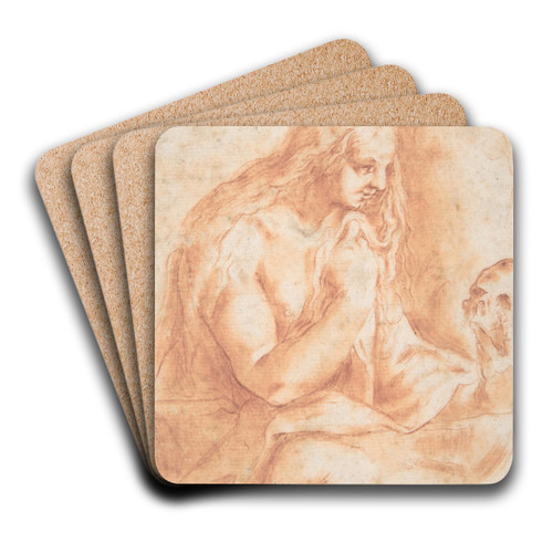 Mary Magdalen Penitent by David Hscheler Art Drink Coaster set