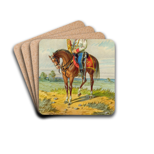 Soldat zu Pferd 7 by Franz Gerasch Drink Coasters - set of 4