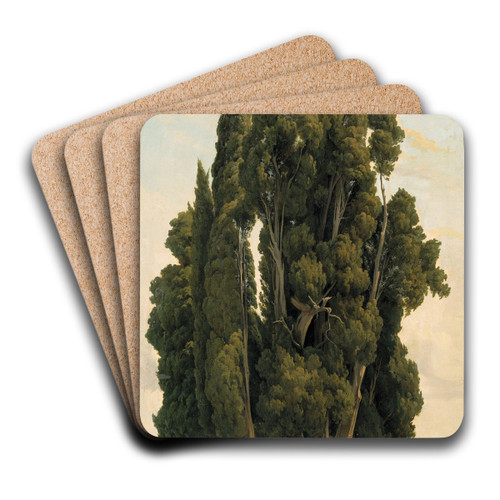 Cypresses. Study by Gustaf Wilhelm Palm Art Drink Coaster set