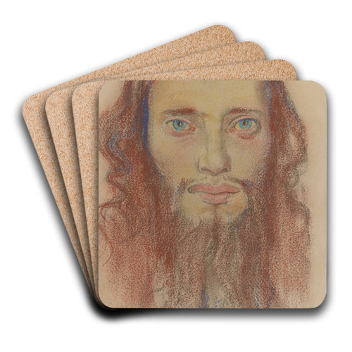 Head of a Jew by Stanisaw Wyspiaski Art Drink Coaster set