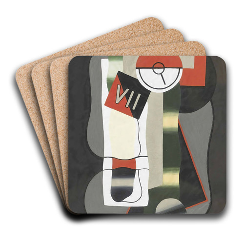 Time by Georges Valmier Art Drink Coaster set Time by Georges Valmier Art Drink Coaster set