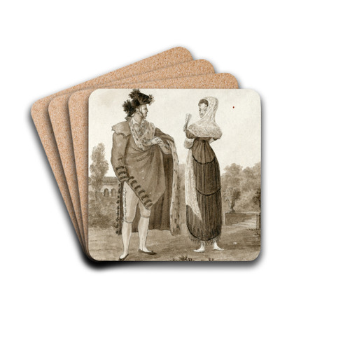 Spaanse klederdracht by Otto Howen Drink Coasters - set of 4 Spaanse klederdracht by Otto Howen Drink Coasters - set of 4