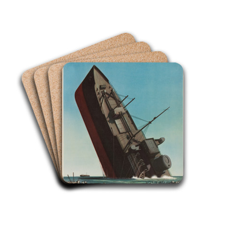 Loose talk can cost lives by Stevan Dohanos Drink Coasters - set of 4