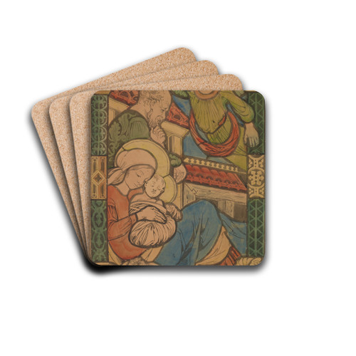 Anio nakazujcy Jzefowi ucieczk do Egiptu by Stanisaw Wyspiaski Drink Coasters - set of 4