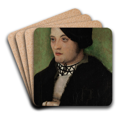 Portrait of a young man by Hans Baldung Art Drink Coaster set