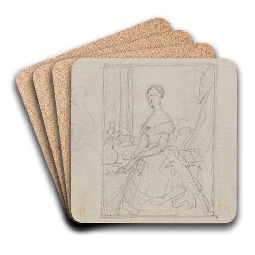Madame de Bentinck by Nicaise De Keyser Art Drink Coaster set