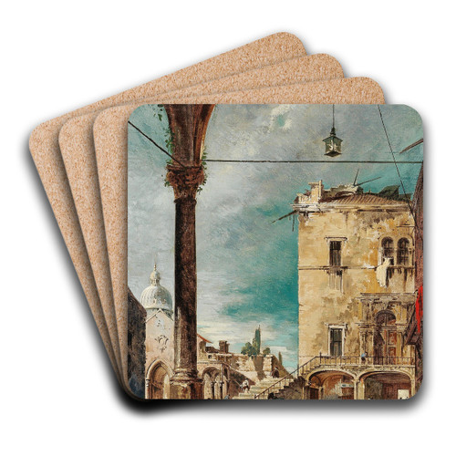 Venetian Capriccio by Manner of Francesco Guardi Art Drink Coaster set