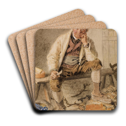 Thecarpenter'slunch by William Henry Hunt Art Drink Coaster set