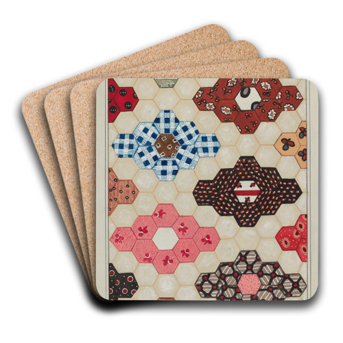 Quilt (1 Section) by Ruth M. Barnes Art Drink Coaster set