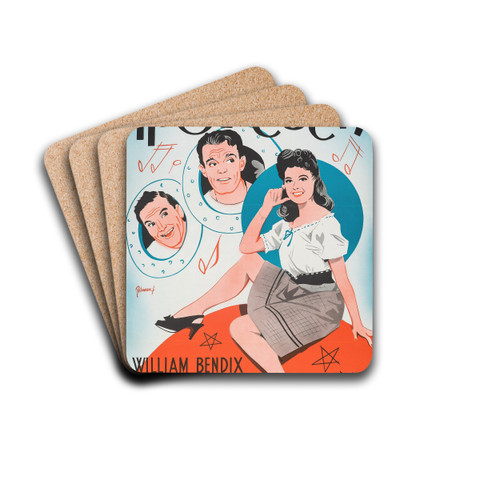 Abroad with Two Yanks by Eric Rohman Drink Coasters - set of 4 Abroad with Two Yanks by Eric Rohman Drink Coasters - set of 4