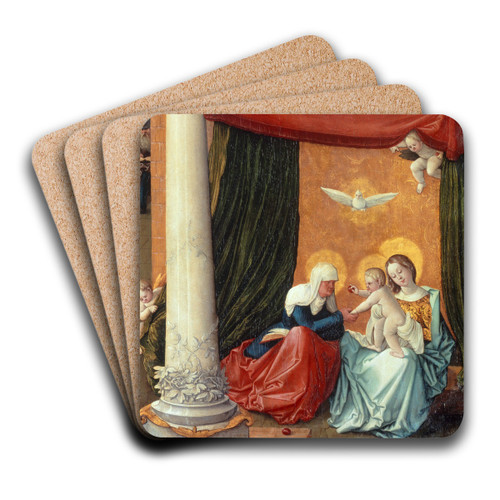 Virgin with Child and Saint Anne by Hans Baldung Art Drink Coaster set